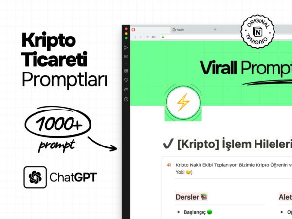 Kripto Ticaret Ustalığı: 1000+ Notion Promptları, ChatGPT/Gemini/Claude, Dijital Para Birimi İçin Nihai Rehber